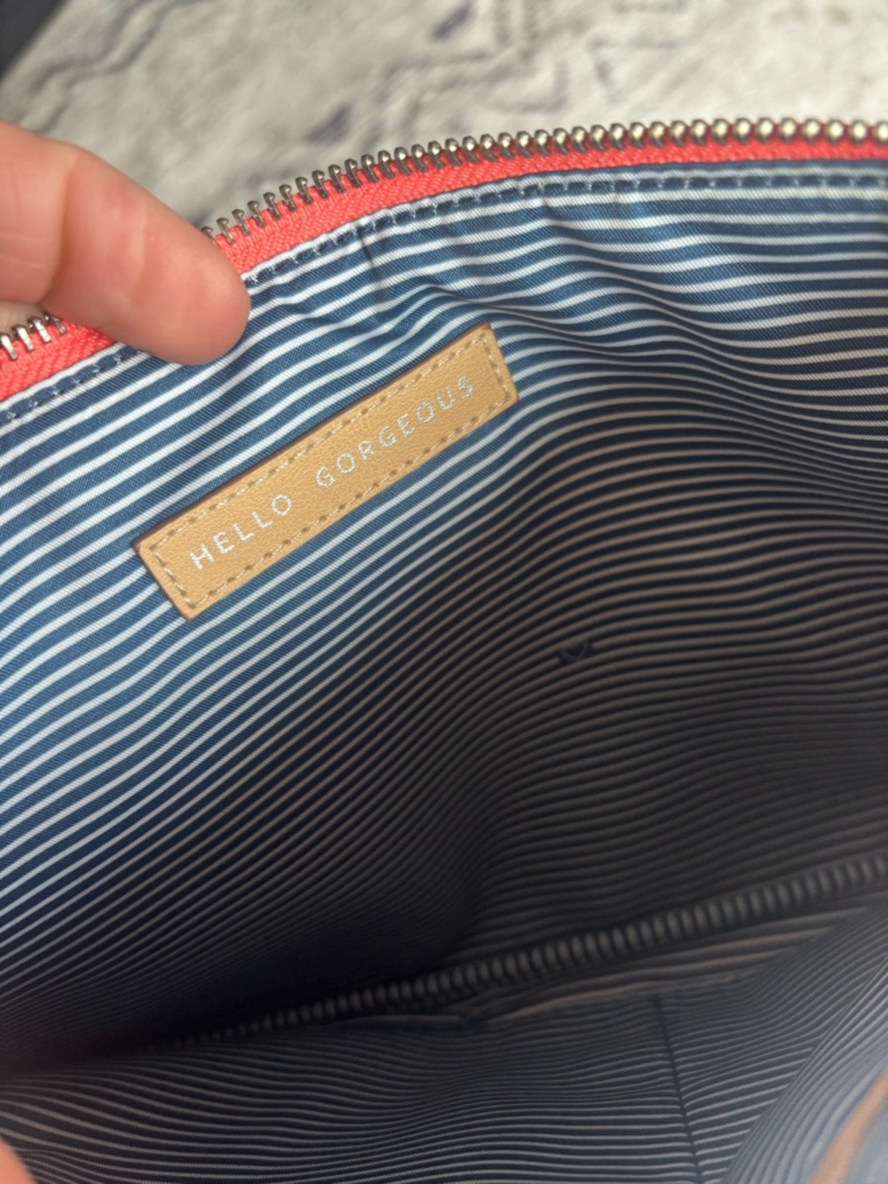 Stella & Dot Geometric Print Neon Clutch Bag - Picture 5 of 9